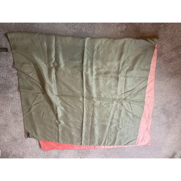 Banana Republic Scarf Wrap 76" x 40" Pink & Olive Green Head Wrap XXL - Picture 2 of 6